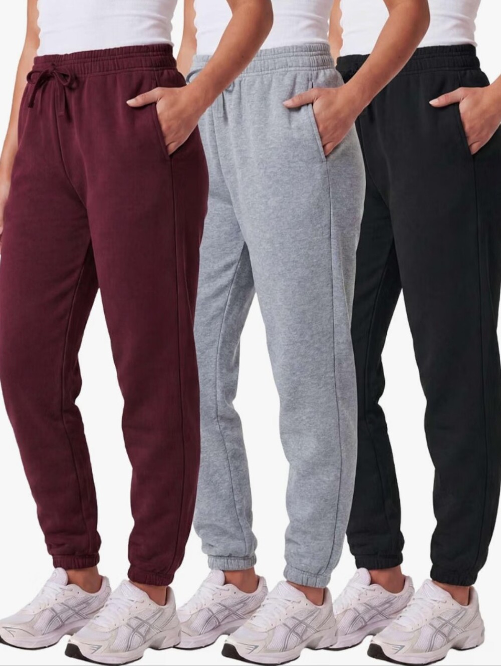 Women's 3 Packs Fleece Jogger Sweatpants